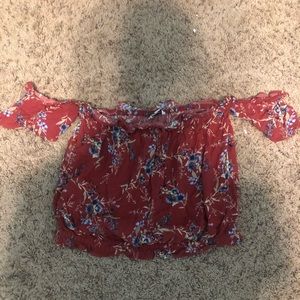 Floral off the shoulder top